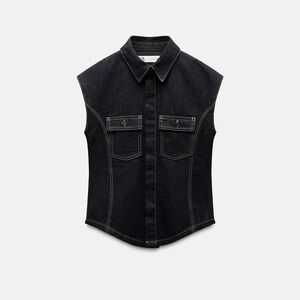 Sleeveless  Denim Vest